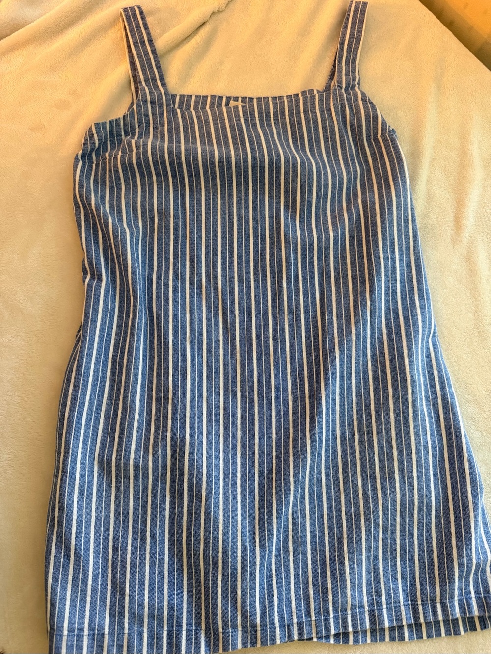 a new day Blue and White Striped Mini Skirt